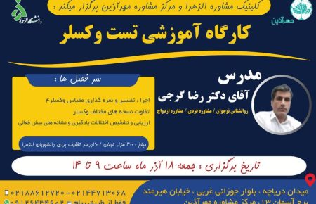 کارگاه وکسلر – دکتر گرجی